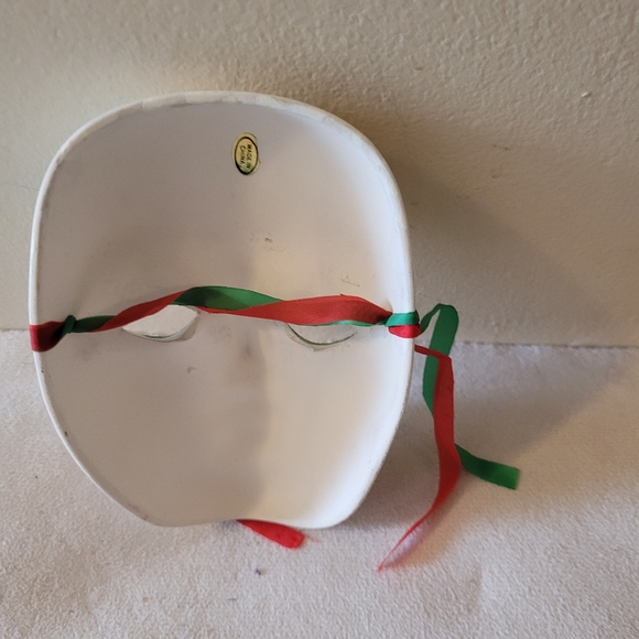 Vintage Porcelain Mardi Gras Jester Porcelain Masks Masquerade Wall Art - Picture 4 of 7